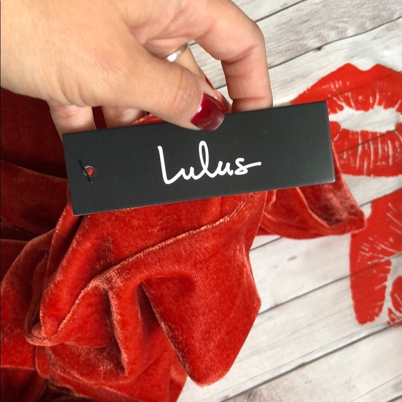 Lulu’s Rust Orange Velvet Ruched Bodycon Dress - Picture 7 of 9